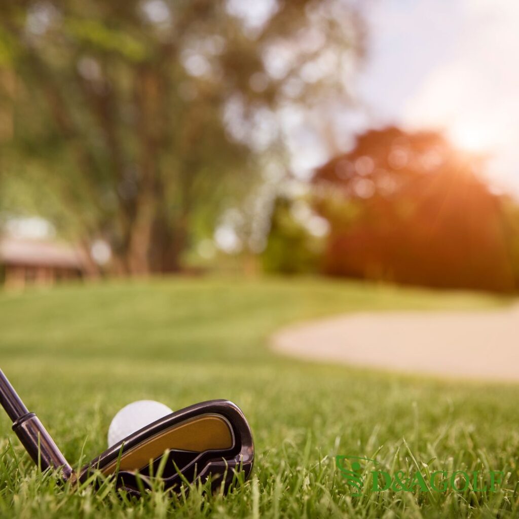A typical set of golf clubs contains a variety of different clubs, ensuring that the player has one for every shot. There are numbers on the clubs; the clubs with fewer numbers are able to be hit further than those with greater numbers.
